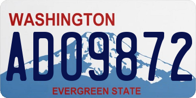 WA license plate ADO9872