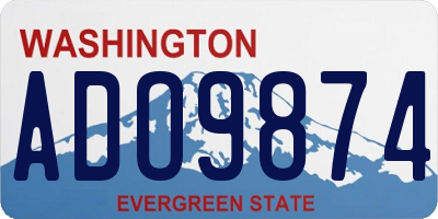 WA license plate ADO9874
