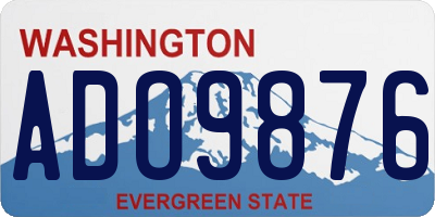 WA license plate ADO9876