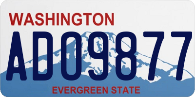 WA license plate ADO9877