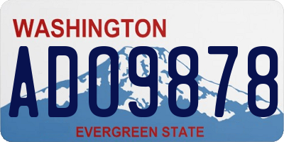 WA license plate ADO9878