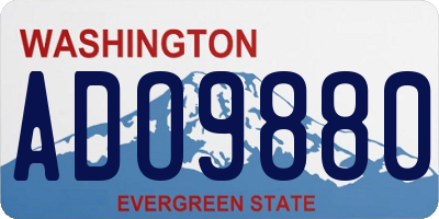 WA license plate ADO9880