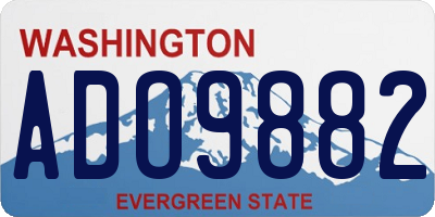 WA license plate ADO9882