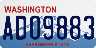WA license plate ADO9883