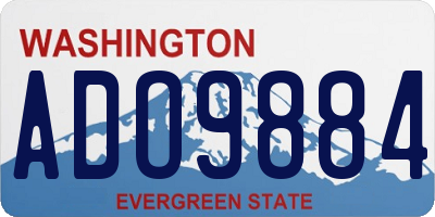 WA license plate ADO9884