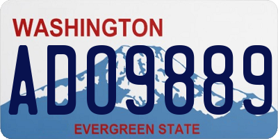 WA license plate ADO9889