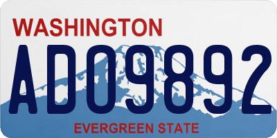 WA license plate ADO9892