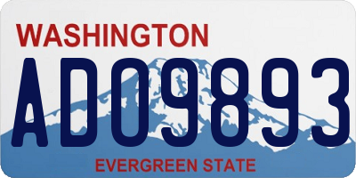 WA license plate ADO9893