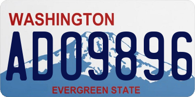 WA license plate ADO9896