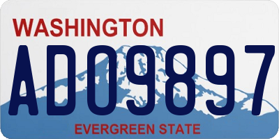 WA license plate ADO9897