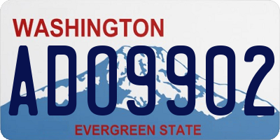 WA license plate ADO9902