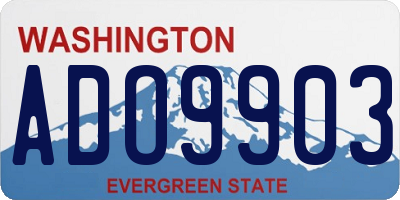 WA license plate ADO9903