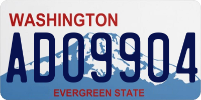 WA license plate ADO9904