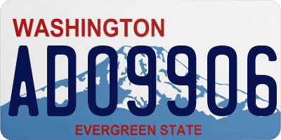 WA license plate ADO9906