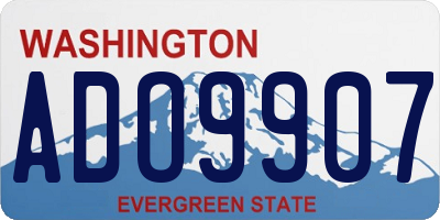 WA license plate ADO9907