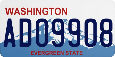 WA license plate ADO9908