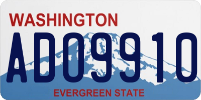 WA license plate ADO9910