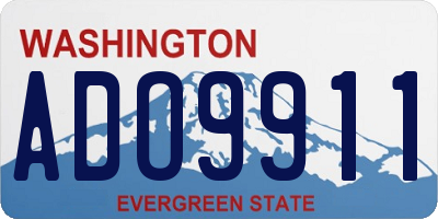 WA license plate ADO9911