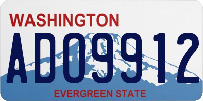 WA license plate ADO9912