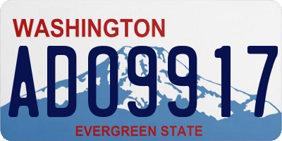 WA license plate ADO9917