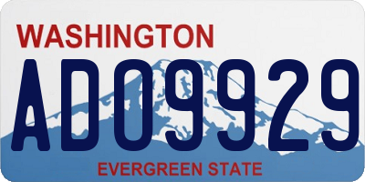 WA license plate ADO9929