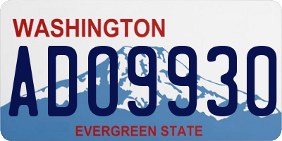 WA license plate ADO9930