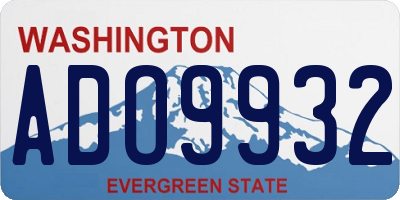 WA license plate ADO9932