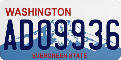 WA license plate ADO9936