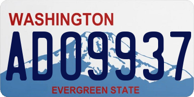 WA license plate ADO9937