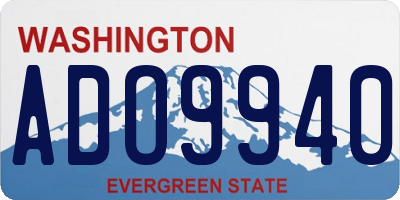 WA license plate ADO9940