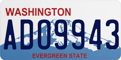 WA license plate ADO9943