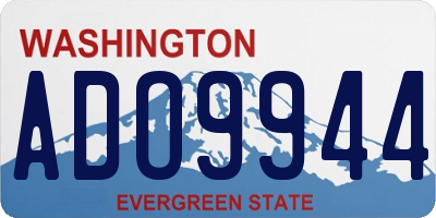 WA license plate ADO9944