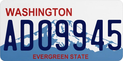 WA license plate ADO9945