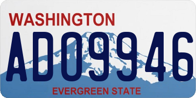 WA license plate ADO9946