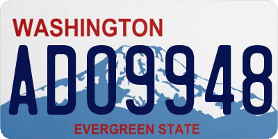 WA license plate ADO9948