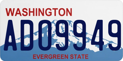 WA license plate ADO9949