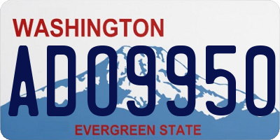 WA license plate ADO9950