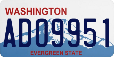 WA license plate ADO9951