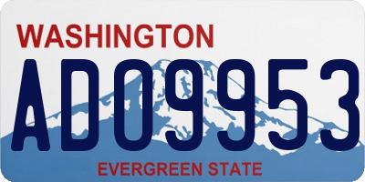 WA license plate ADO9953