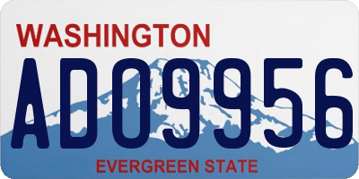 WA license plate ADO9956