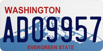 WA license plate ADO9957