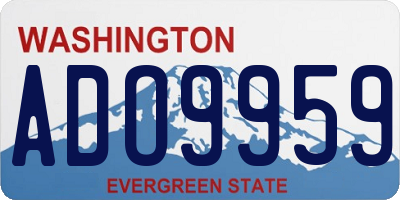 WA license plate ADO9959