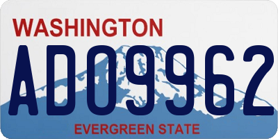 WA license plate ADO9962