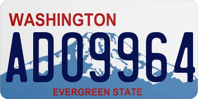 WA license plate ADO9964