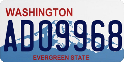 WA license plate ADO9968