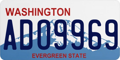 WA license plate ADO9969