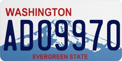 WA license plate ADO9970
