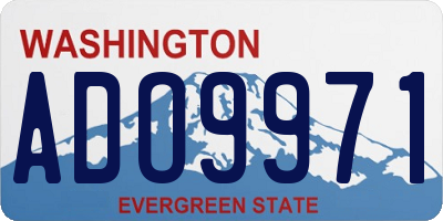 WA license plate ADO9971