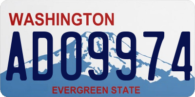 WA license plate ADO9974