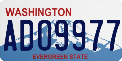 WA license plate ADO9977